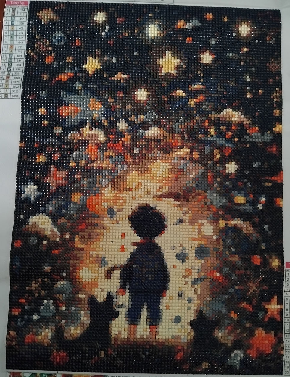 Completion of Starry Innocence Diamond Art Piece - Country Twilight Thematic Collection 2026