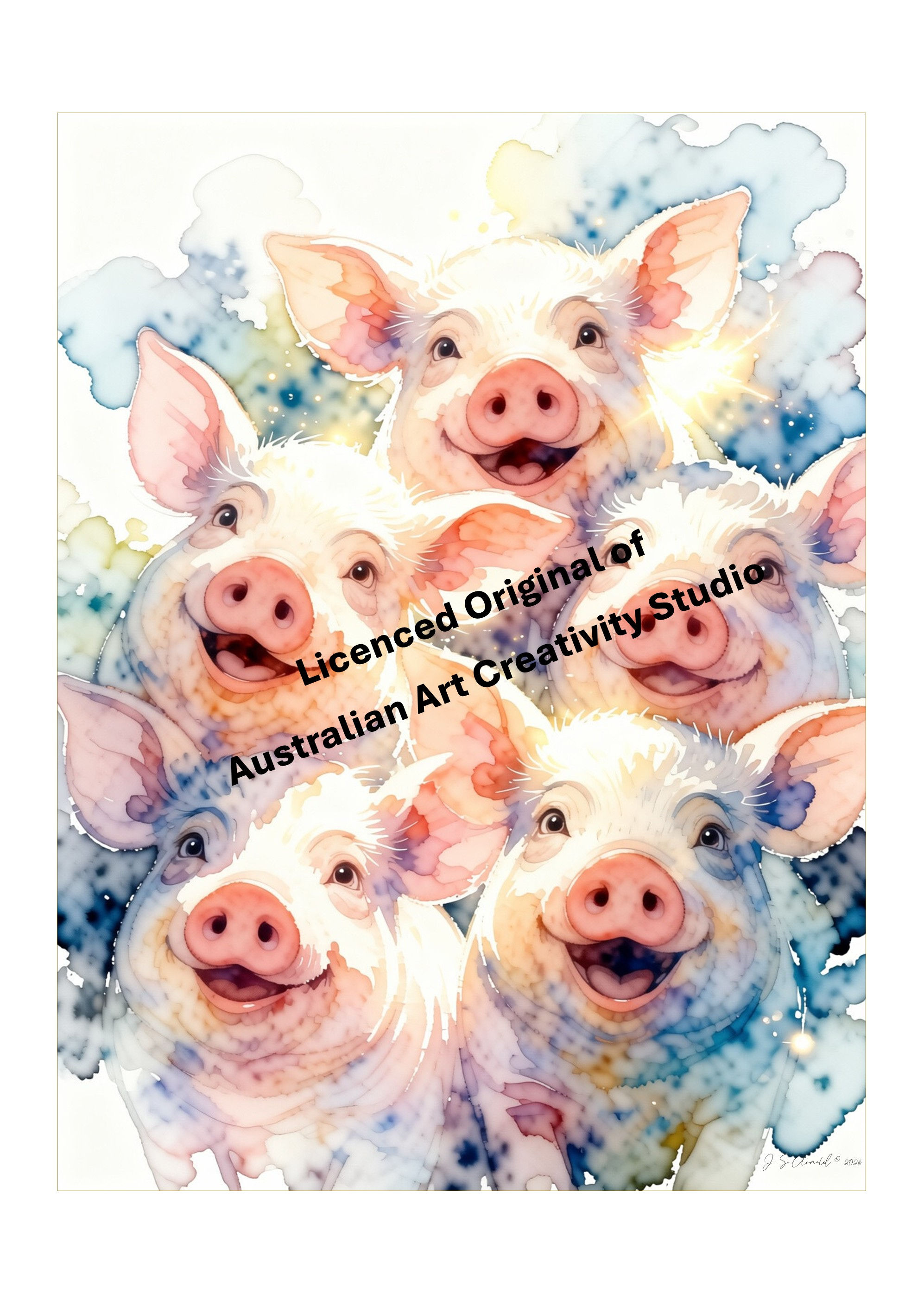 Barnyard Attitude in watercolour! Digital Print Download