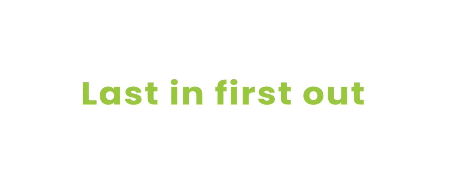 Last in first out title frame