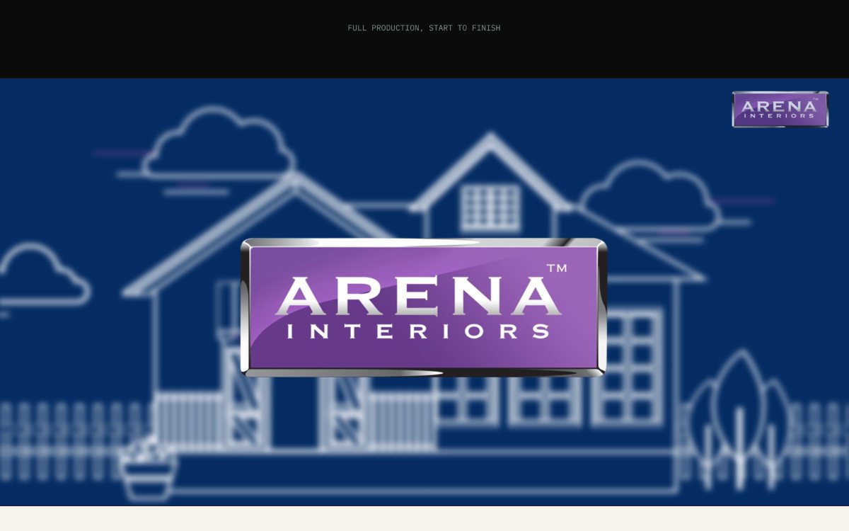 Arena Interiors explainer title frame