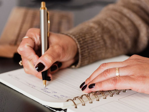 Woman writing