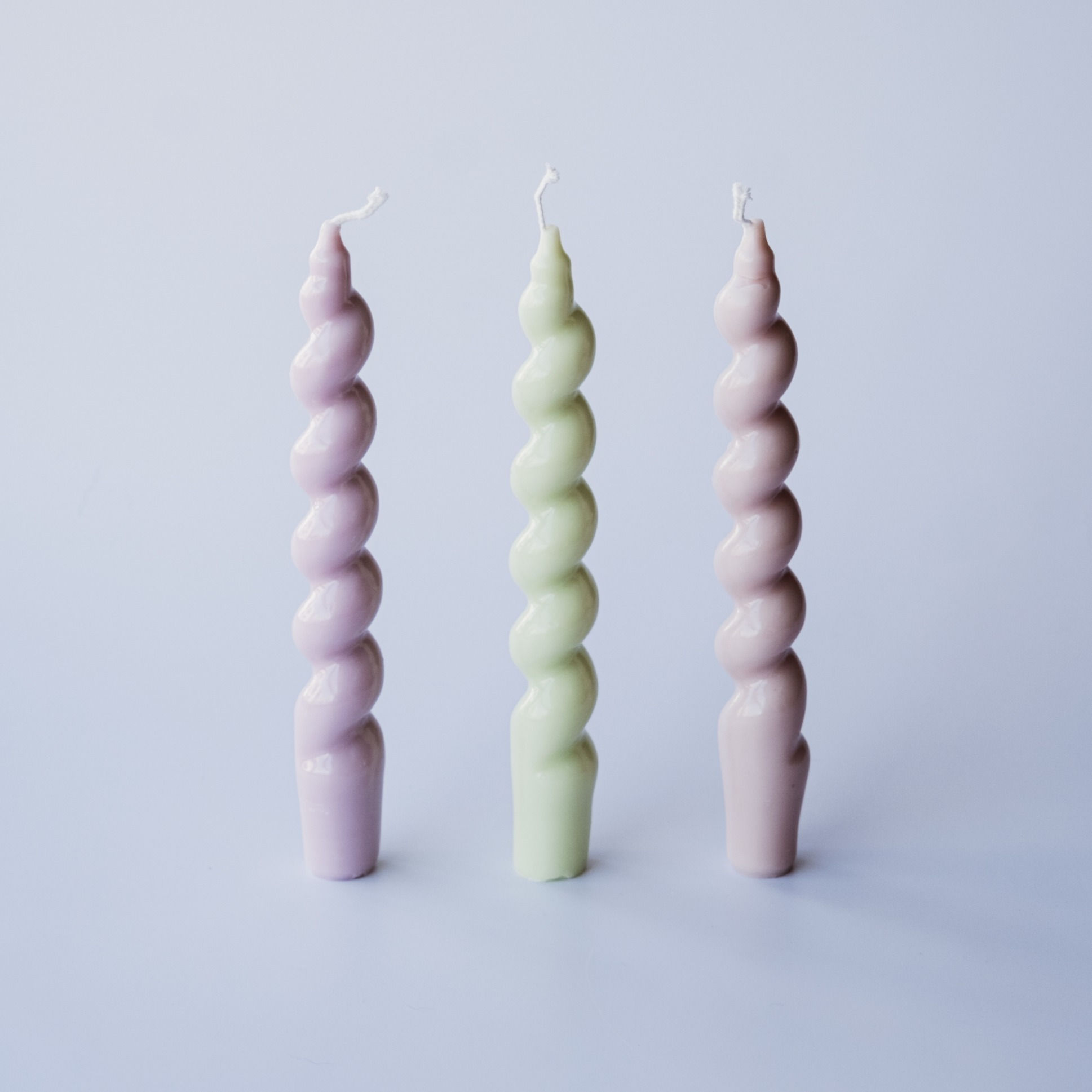 TWIRL TAPER CANDLES - MULTI COLOR
