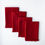 ภาพขนาดย่อ: LINEN NAPKIN WITH FRINGING SET IN BOLD RED
