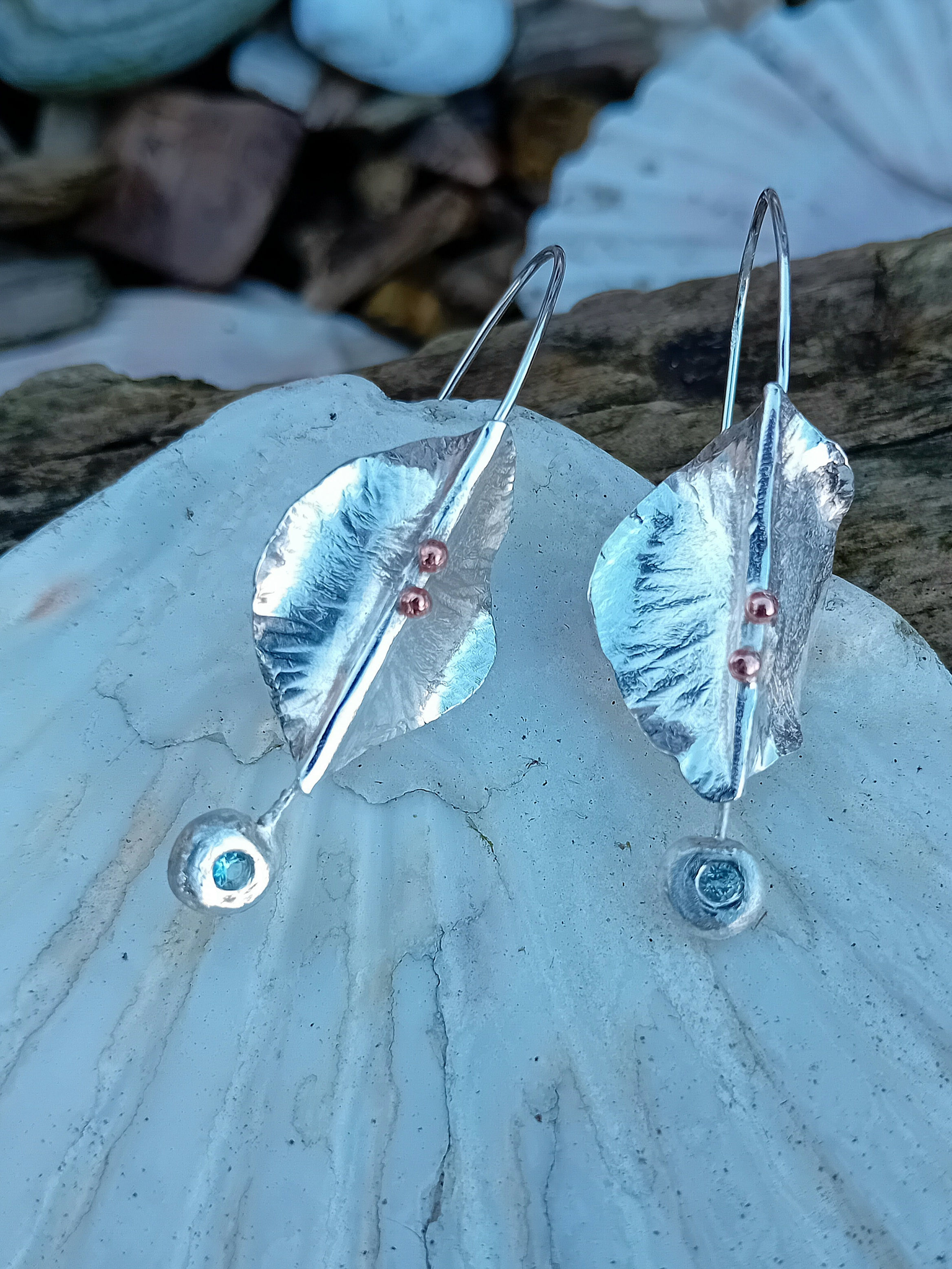 Unfurl topaz earrings