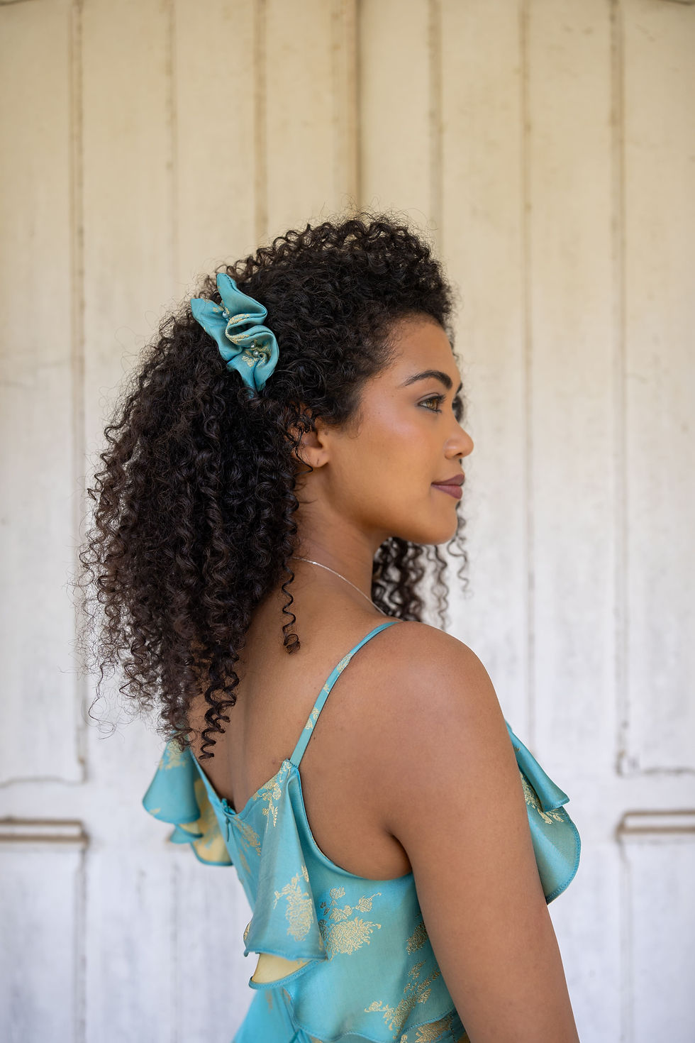 Miniatura: Vestido Selene | Seda de Amoreira Azul Petróleo