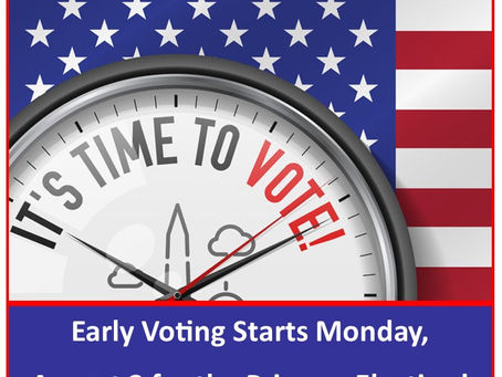 Early Voting Starts August 3 for Primary Election