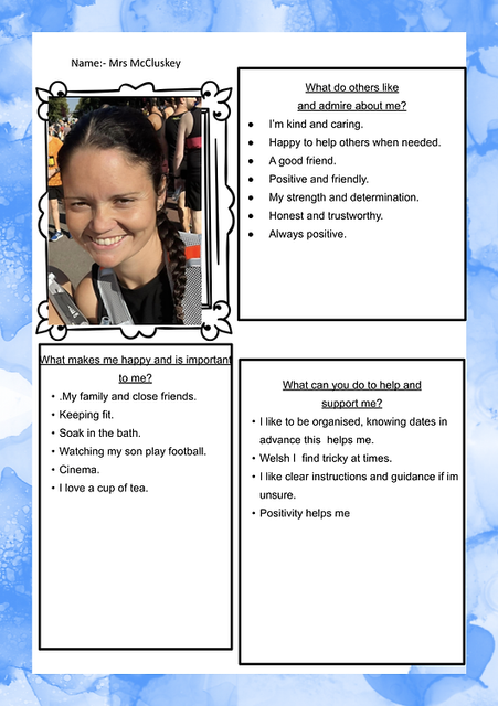 Mrs A. McCluskey - TA - One Page Profile