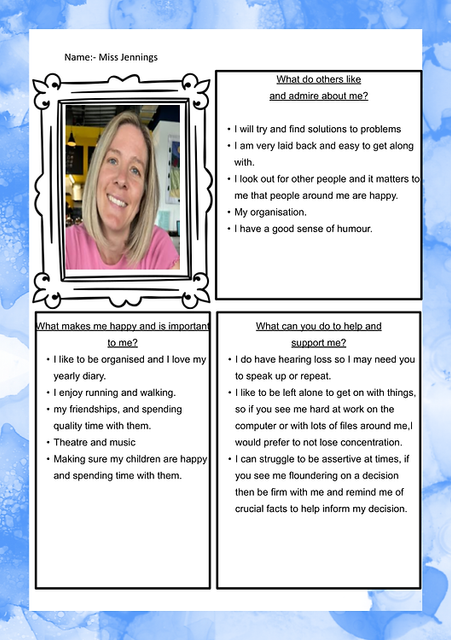 Mrs E. Jennings - One Page Profile