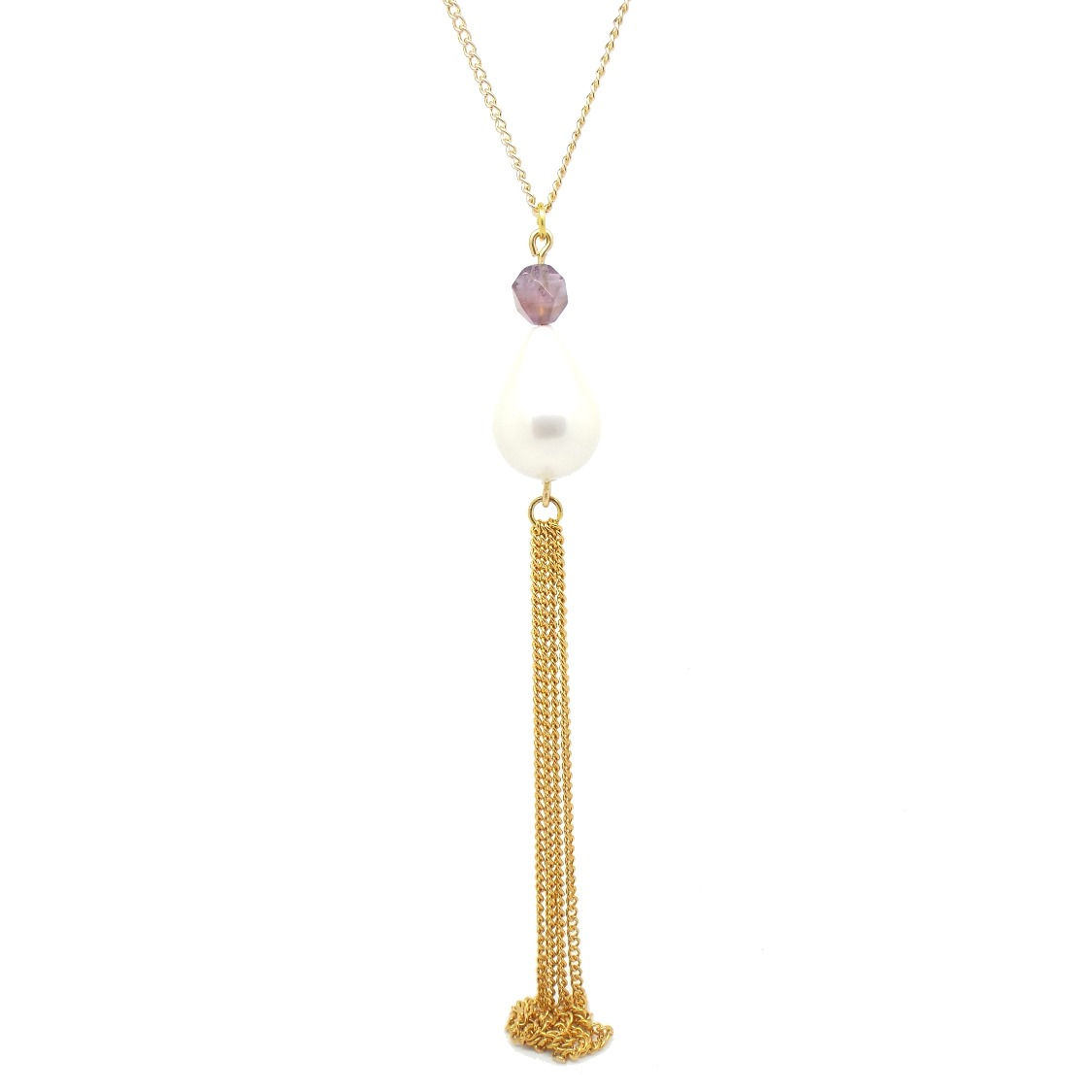 Royal Pearl and Amethyst Necklace