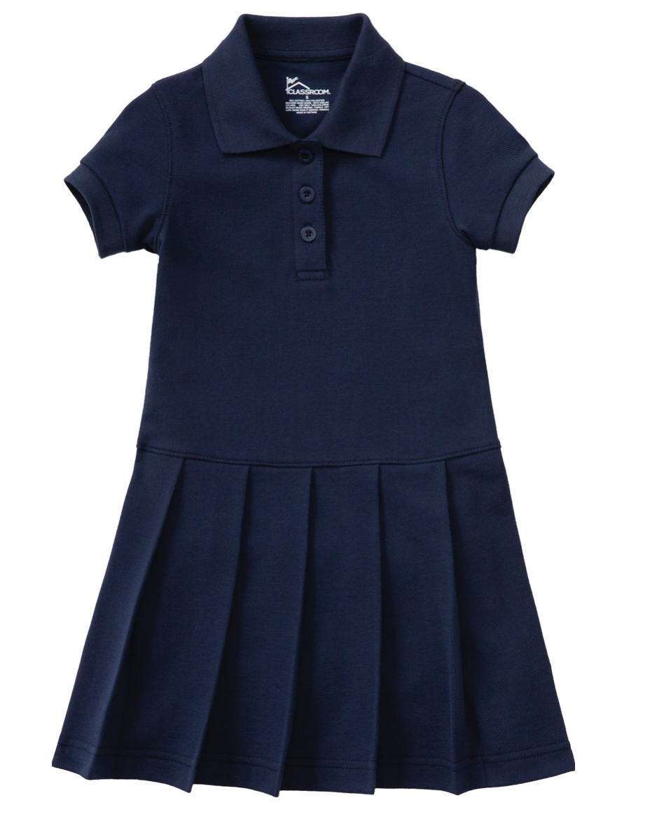 Girls Pique Polo Dress XS -XL