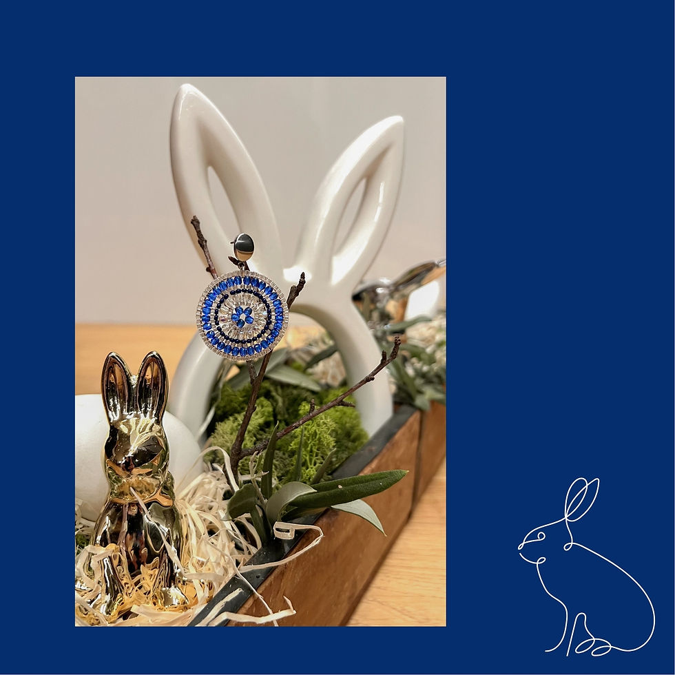 Miniaturbild: Eleganter Ohrstecker Königsblau