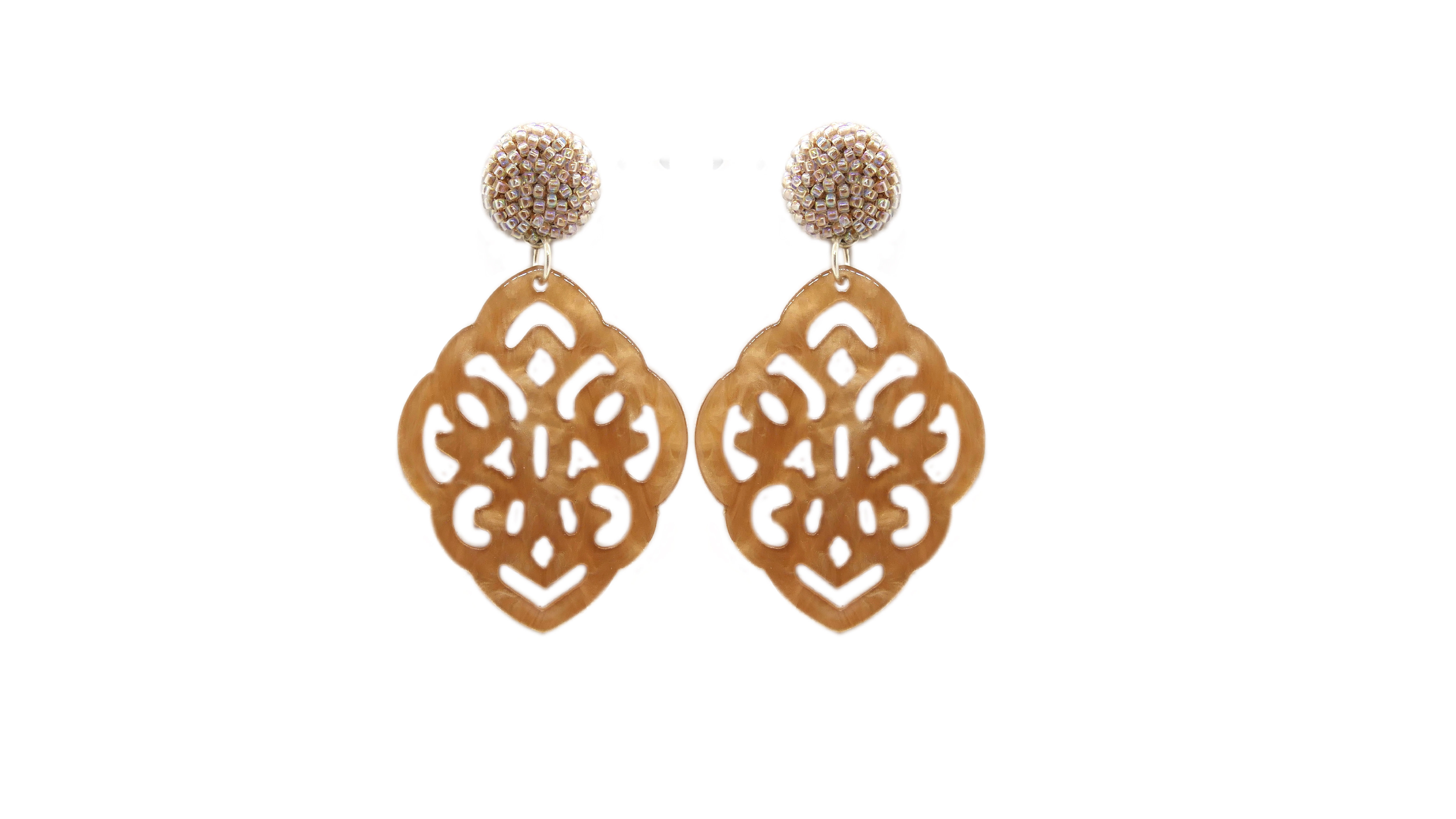 Ohrringe Café au lait