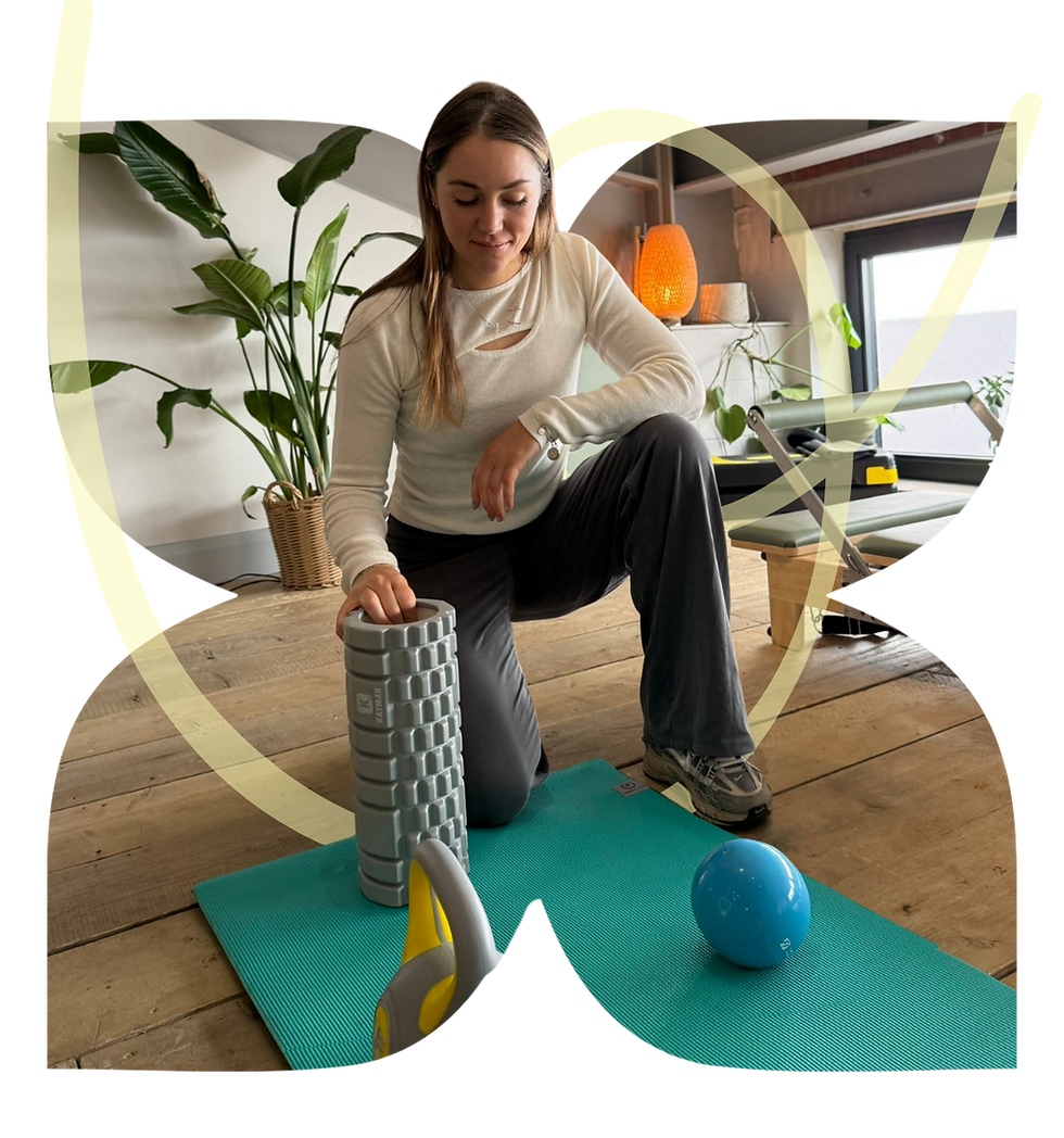 Bodyweight rehab session at Abuelita's studio for sports injury recovery.