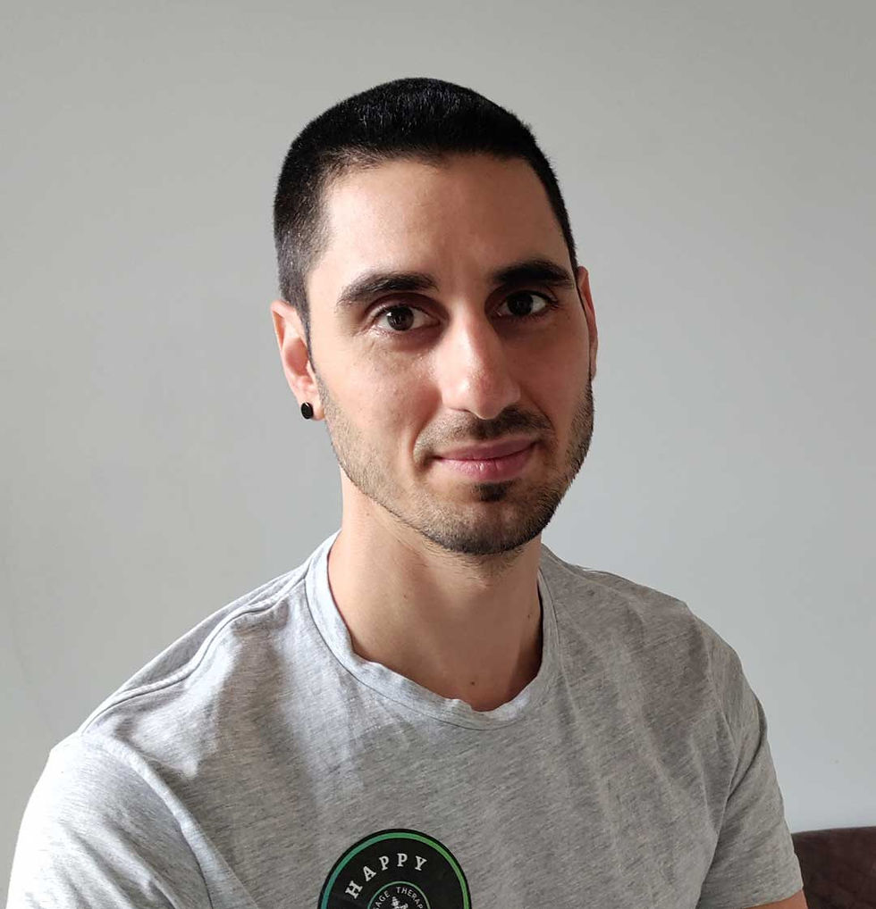 George Marcoulis, sports and deep tissue practitioner at Abuelita's Hackney and Islington.