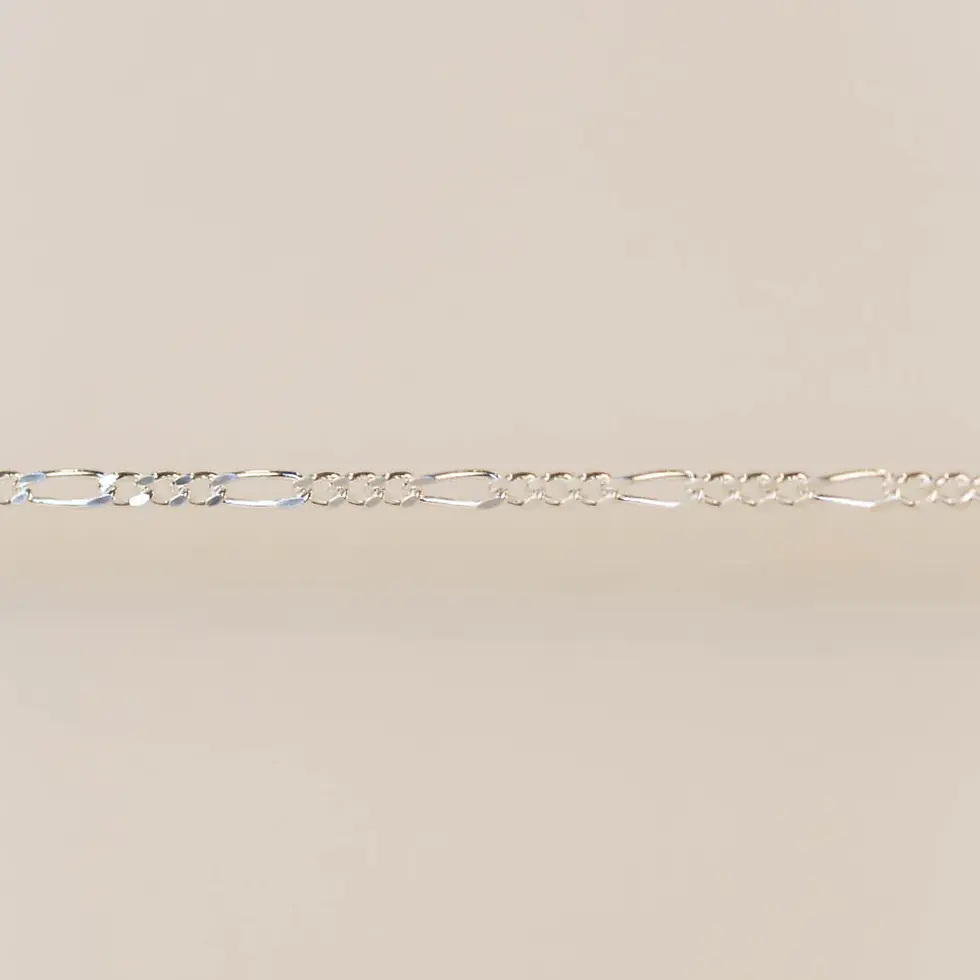 Flattened Figaro-Sm- .925 Sterling Silver