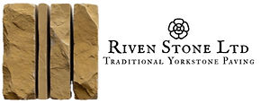 Riven Stone Ltd logo - stacked golden buff Yorkshire flagstone