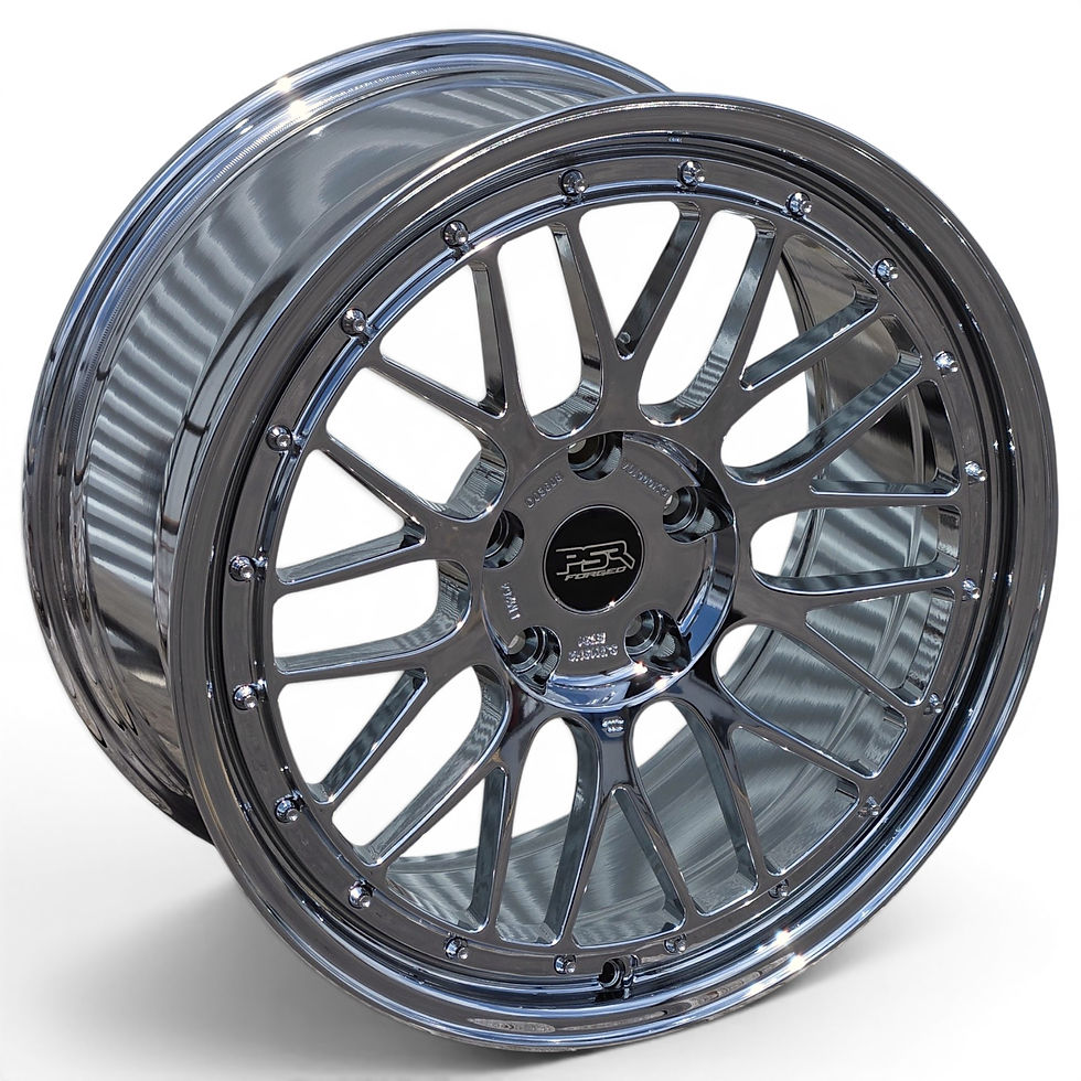 Thumbnail: (4) PSR Forged, Chrome, (2)19x9 +31 (2)19x10 +25, 5X120, 72.6