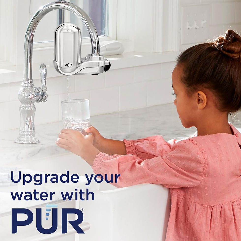 Thumbnail: PUR Plus Vertical Faucet Mount Water Filter Lead-Reducing Chrome