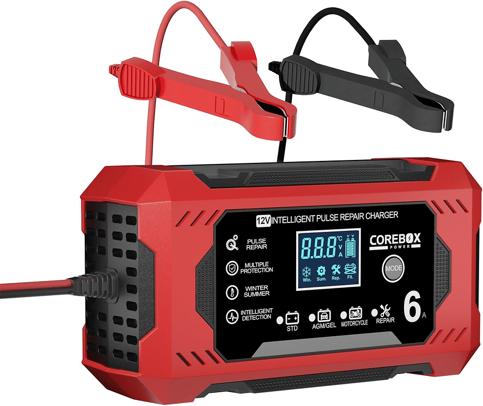 Corebox 6-Amp 12V Automatic Smart Battery Trickle Charger