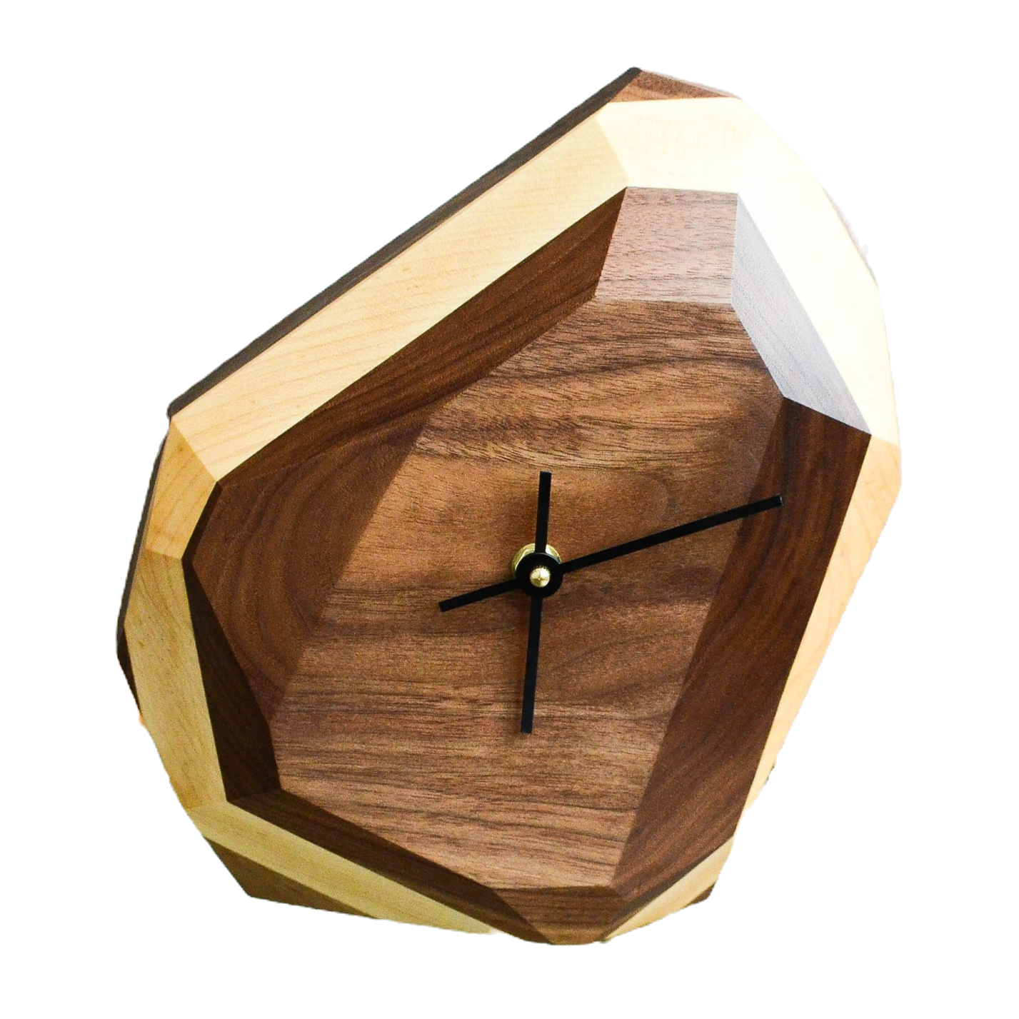 Scandi Quartz Crystal Wooden Clock