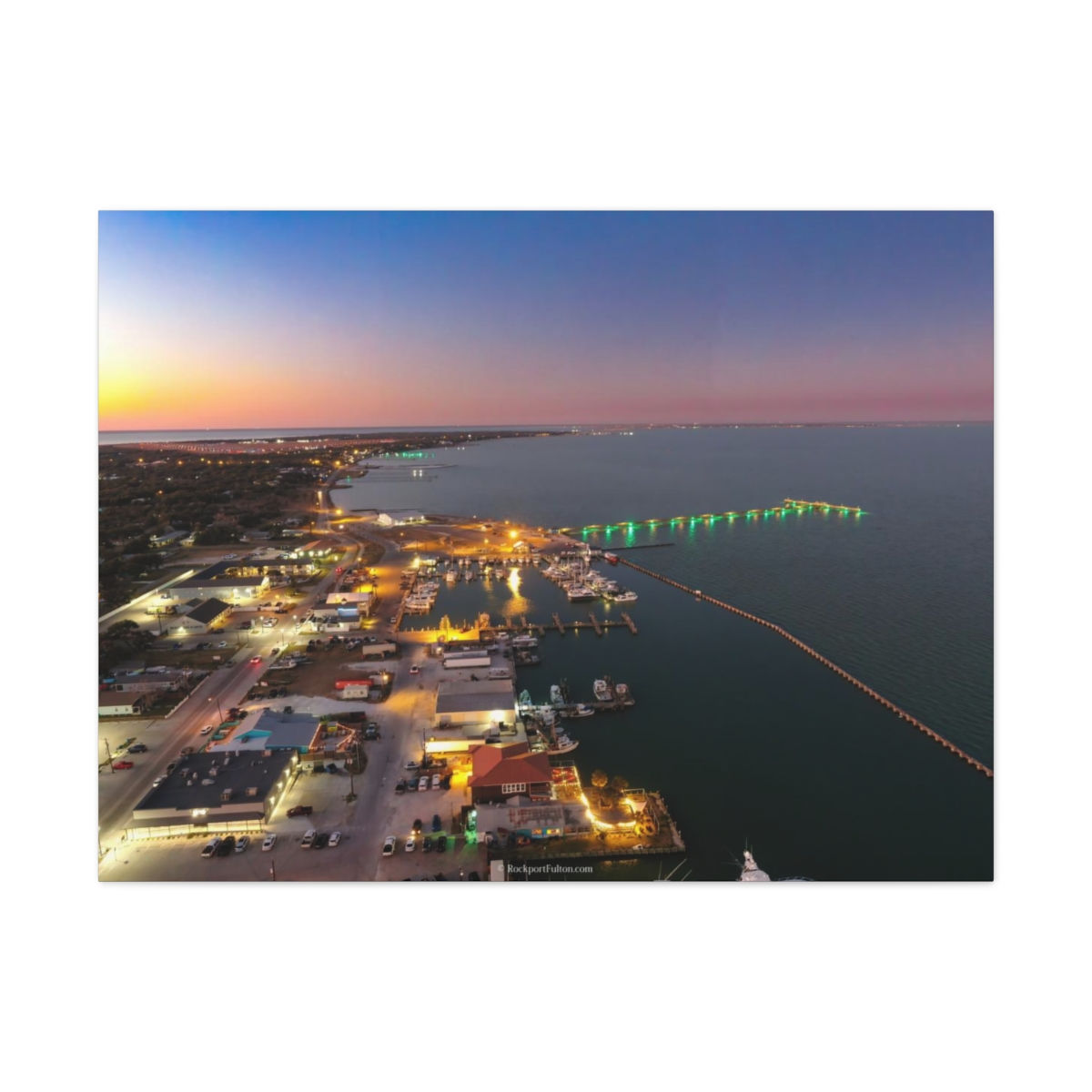 The Town of Fulton Texas Large Canvas Gallery Wrap