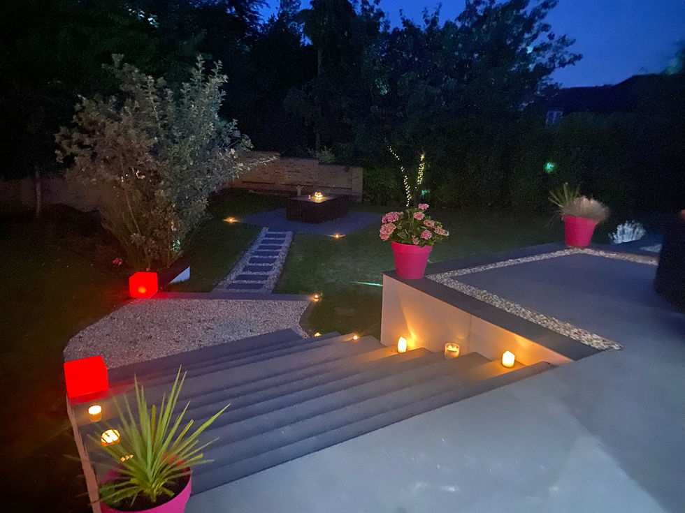 Landscaping and lighting