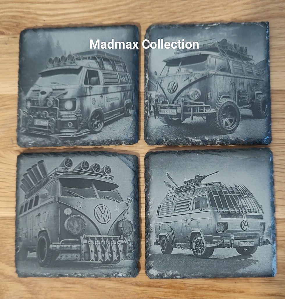 Thumbnail: Engraved Slate Coaster Set (x4)