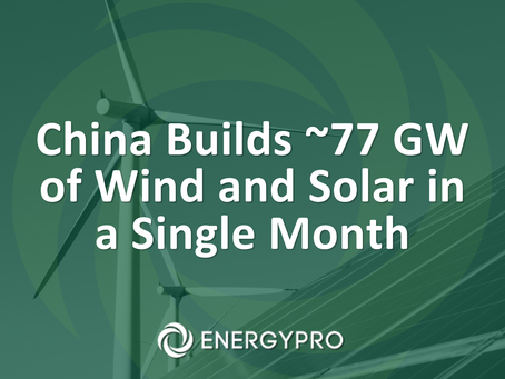 While We Debate, China Builds: ~77 GW of Wind and Solar in a Single Month