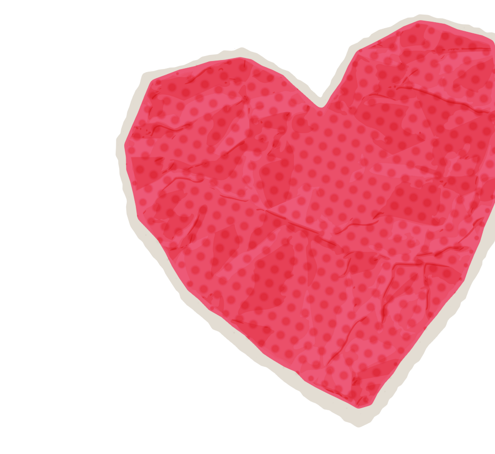 Ein Rotes Herz mit Hellbraunen rahmen