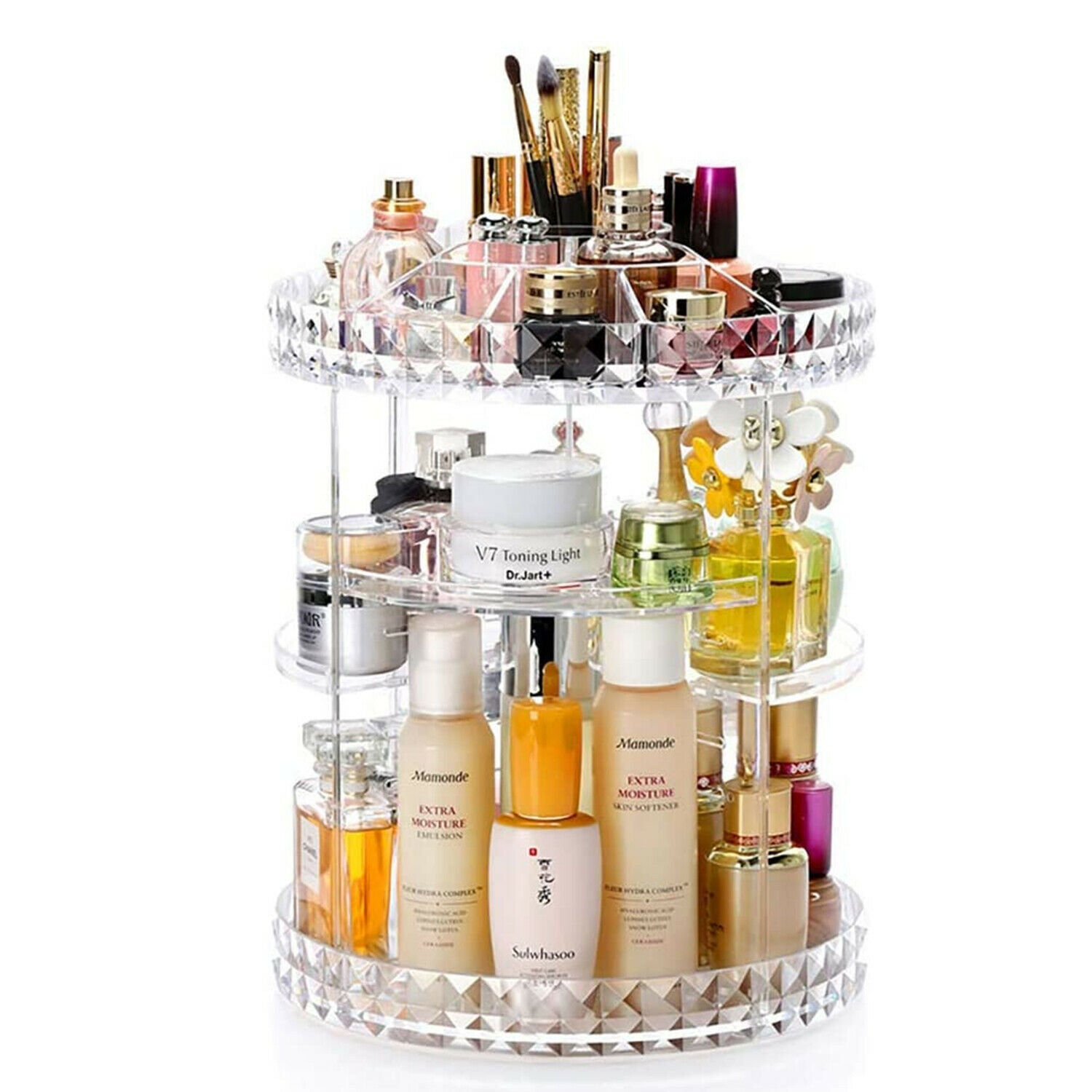 Acrylic 360° Rotating Cosmetic Organiser