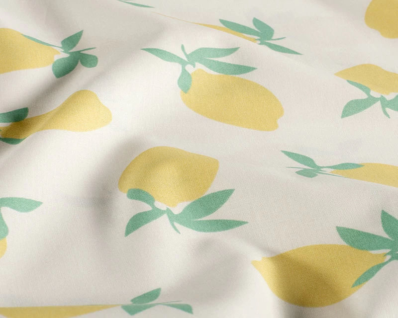Thumbnail: Cotton Poplin Lemons Off-White