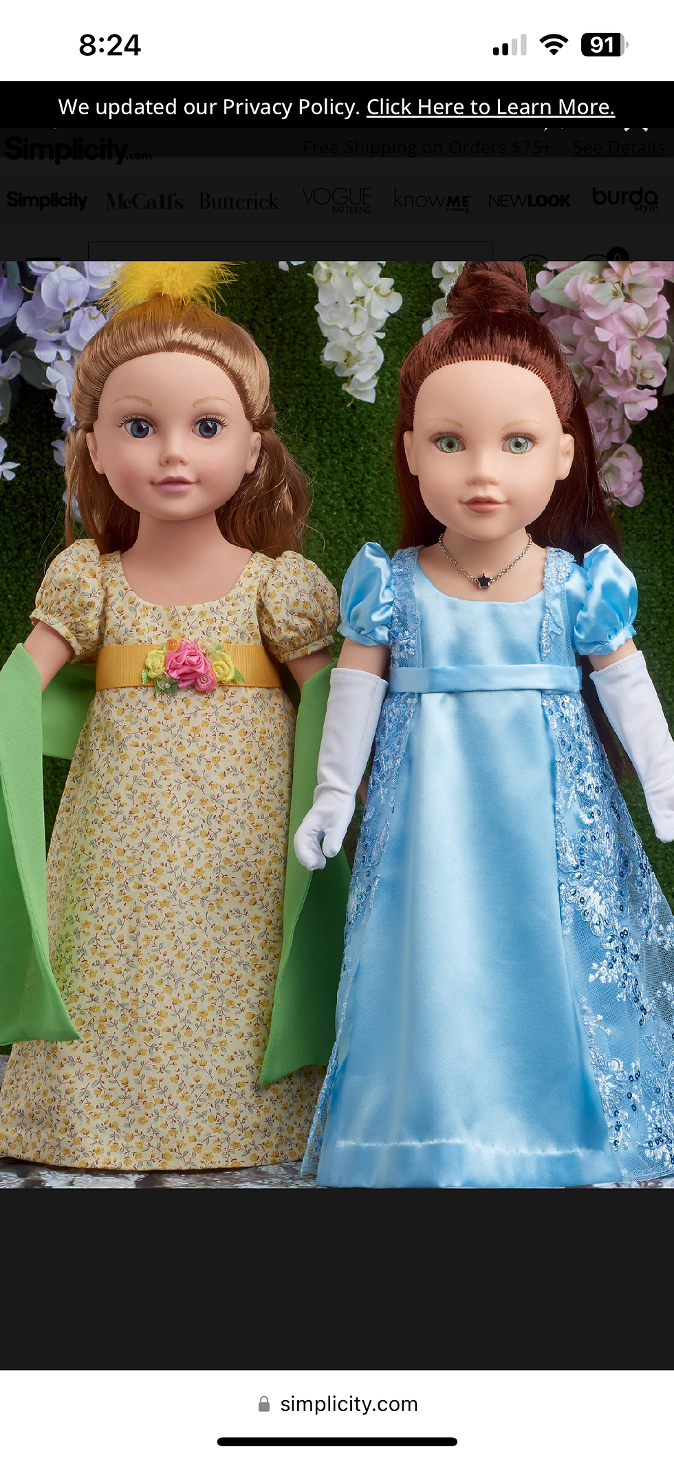 Thumbnail: S9438 - Simplicity Sewing Pattern - 18" Doll Clothes