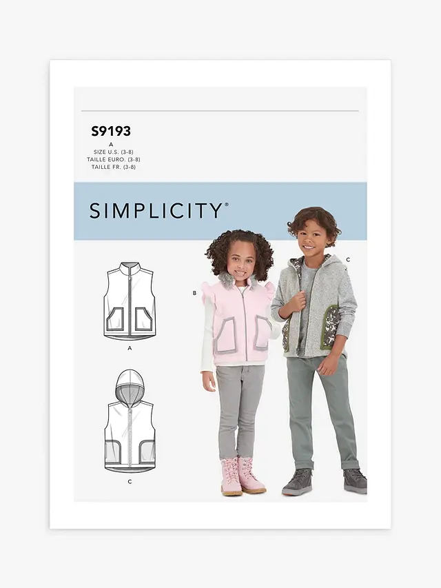 S9193 - Simplicity Pattern - Children's Vests