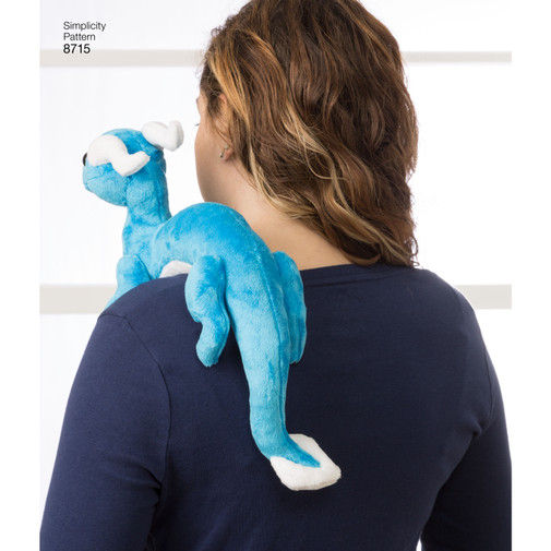 Thumbnail: S8715 - Simplicity Sewing Pattern- Shoulder Dragon Stuffed Toy