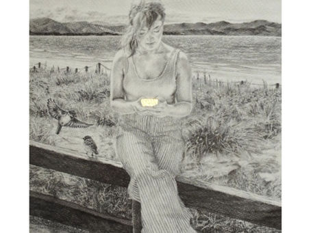 Natalia Chaplin's artwork Holiday Snap 2025 at the Wells Art Contemporary.