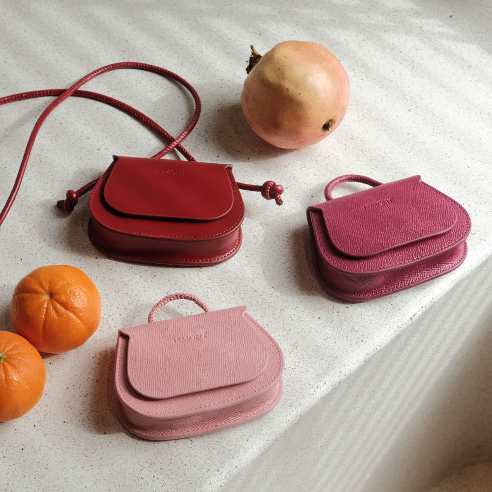 Túi da bò dáng nhỏ Linin