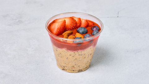 Overnight Oats med Jordgubb Rabarberkompott