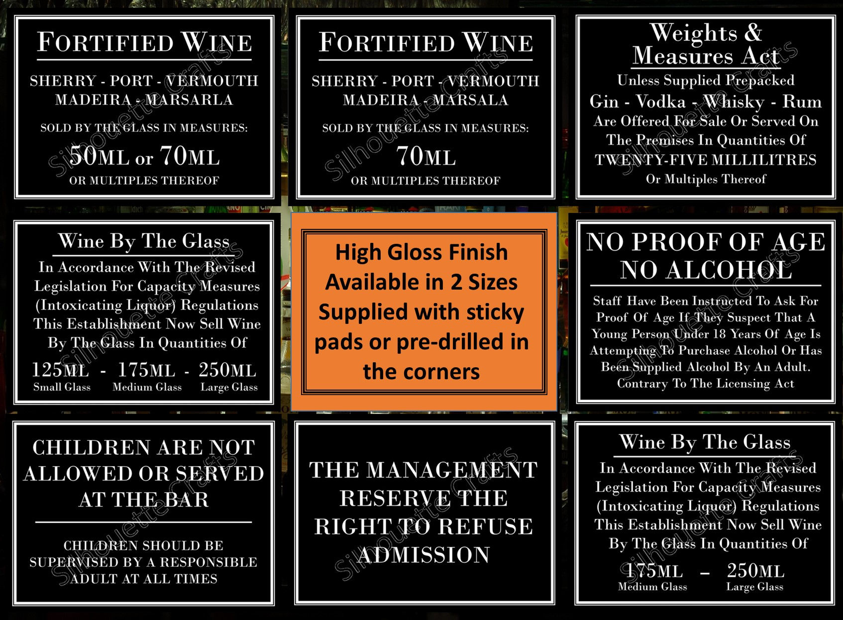 Licensed Premises Bar Notices.