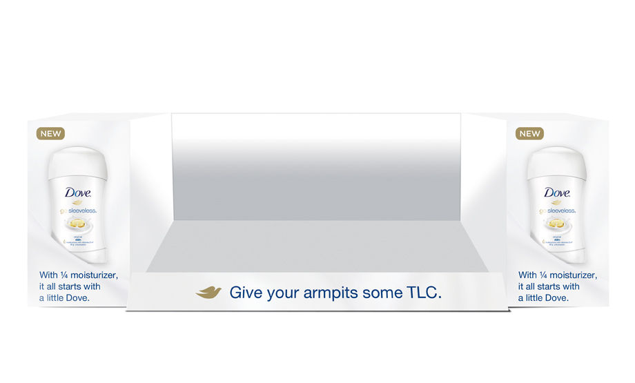 Dove go sleeveless product display