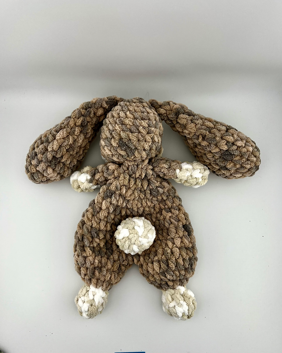 Thumbnail: Mottled Brown Snuggle Bunny Large Back View
