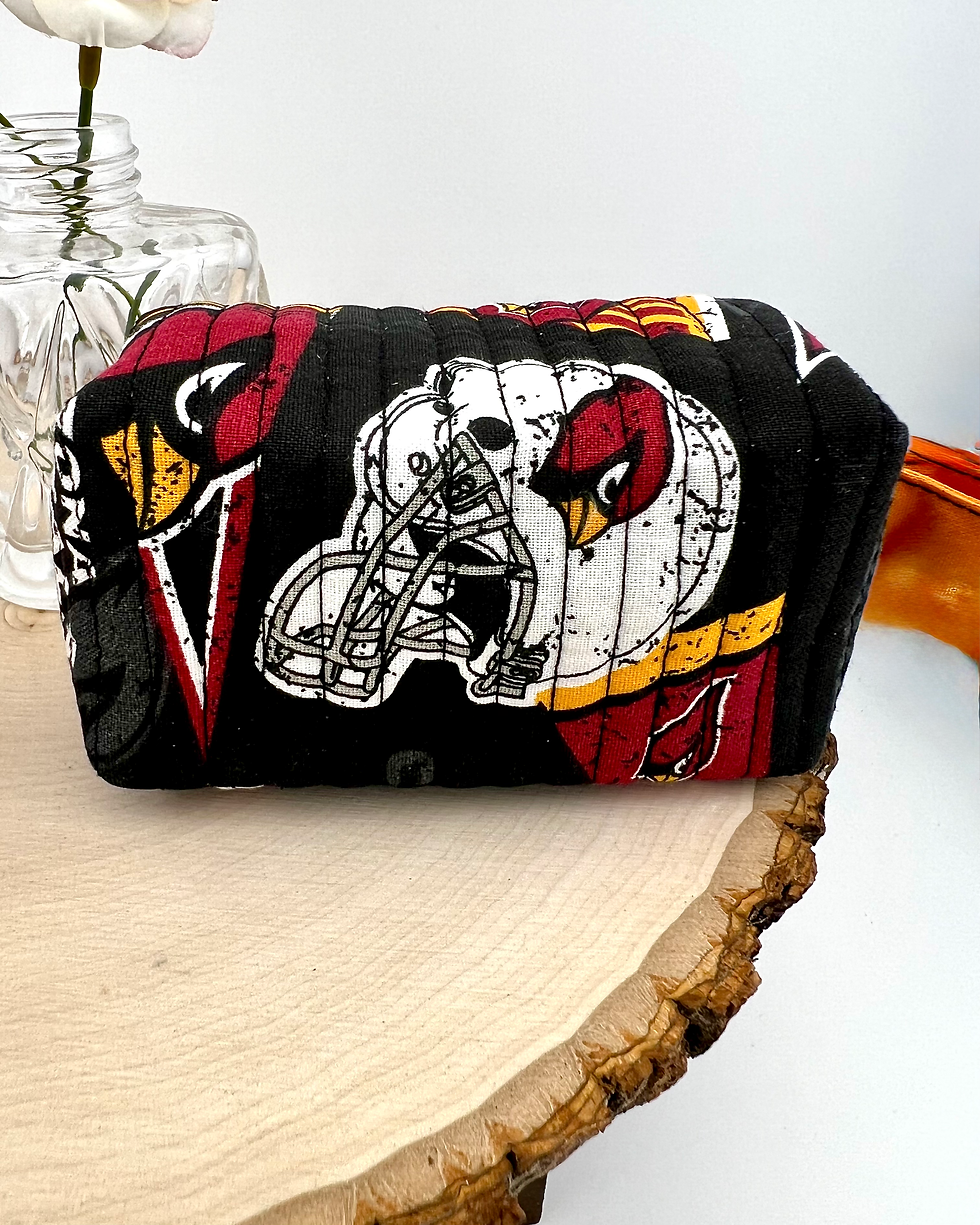 Thumbnail: Itty Bitty Bag in Arizona Cardinal Football fabric back side