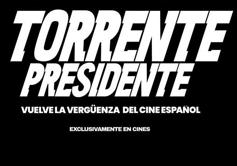 Póster oficial de Torrente Presidente, acompañado solamente del título. Fuente: Sony Pictures Spain