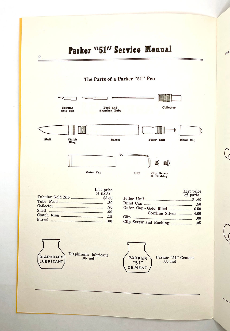 Thumbnail: Parker 51 Fountain Pen Service Manual - Reprint