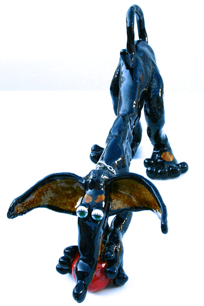 Waldi ceramic dog pottery