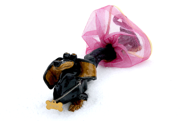 Fritzi ceramic gay dog pottery