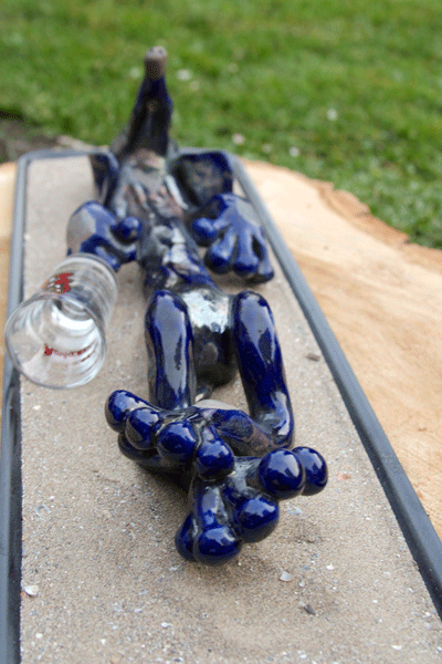 Beach buddy ceramic dog pottery