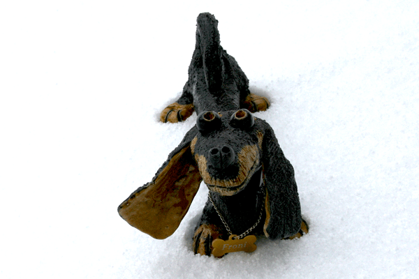 Froni ceramic dog pottery