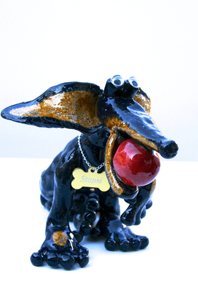 Froni ceramic dog pottery