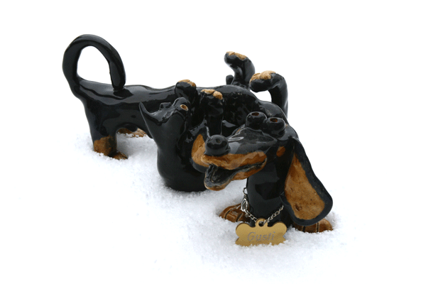 Gusti ceramic dog & cat pottery