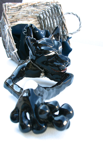 Chillin' like a villan ceramic cat